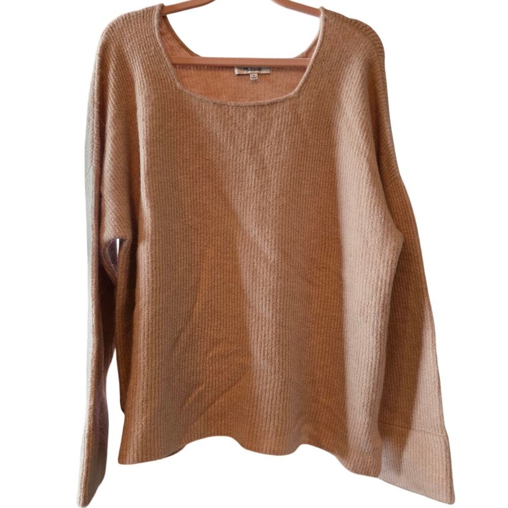 Madewell Tan Scoop Neck Sweater